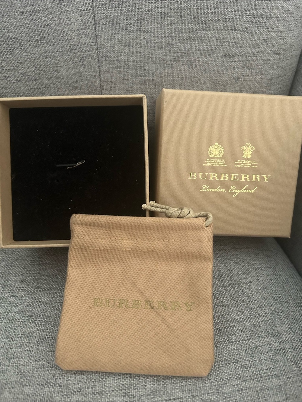 Empty authentic Burberry jewelry gift box